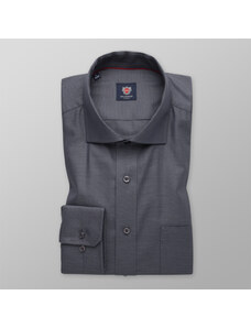 Willsoor Pánská košile slim fit šedé barvy s hladkým vzorem 13616
