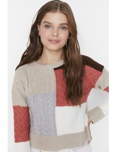 Trendyol Beige Knit Detailed Knitwear Sweater