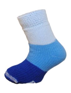 SPACÍ KIDS dětské thermo ponožky Boma - PRUHY modrá 30-34