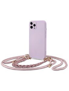 Kryt se šňůrkou pro iPhone 12 Pro - Tech-Protect, Icon Chain Violet