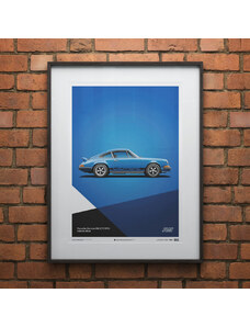 Automobilist Posters | Porsche 911 RS - 1973 - Blue, Limited Edition of 911, 50 x 70 cm
