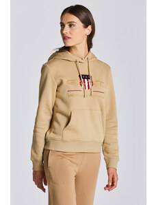 MIKINA GANT ARCHIVE SHIELD SWEAT HOODIE hnědá M