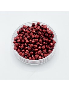 Broušené ohňovky metallic cranberry, 3 mm