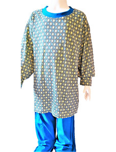 CALVI-Chlapecké pyžamo káro modrozelené