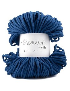 Bavlněná šňůra MILA 3 mm - modrá tmavá