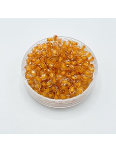 Broušené korálky crystal orange lined, 3 mm