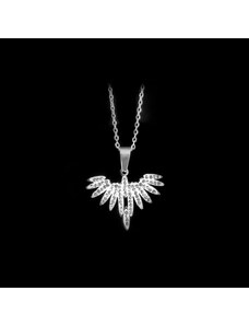Ocelový přívěsek symbol andělských křídel se zirkony | DG Šperky