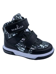 Dívčí kožené kotníkové boty MEDICO EX5002 černé