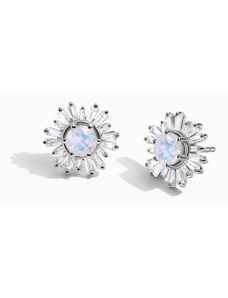 Royal Exklusive Royal Fashion stříbrné peckové náušnice GU-DR23078E-SILVER-MOONSTONE-TOPAZ