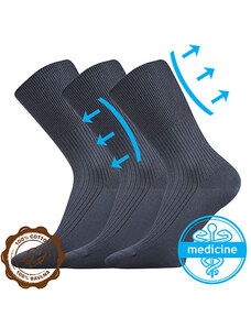 LONKA ponožky Zdravan tm.šedá 3 pár 35-37 109572