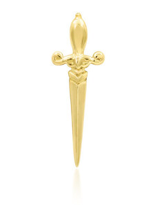 Junipurr jewelry Bezzávitová koncovka piercingu ze 14 kt žlutého zlata 585/1000 Looking Sharp