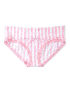 Victoria's Secret & PINK Victoria's Secret růžovo-bílé pruhované krajkové bokovky
