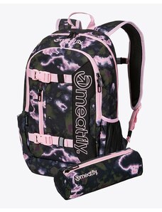 Batoh Meatfly Basejumper, Storm Camo Pink, 22 L + PENÁL ZDARMA