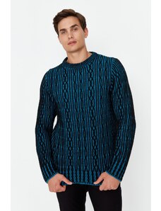 Trendyol Black Men's Regular Fit Crewneck Knitwear Knitwear Sweater