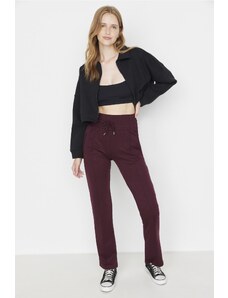 Trendyol Plum Straight Thin, pletené tepláky