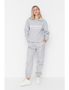 Trendyol Gray Loose Jogger Fleece Inside Knitted Sweatpants