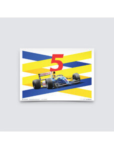 Automobilist Posters | Williams Racing - Red Five - F1 World Drivers' & Constructors' Champion - 1992 | Mini Poster