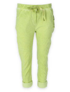 Collfashion Kalhoty 3/4 s elastickým pasem 22748 Itálie barva: zelená světlá