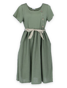 Collfashion Šaty letní 60917 Itálie barva: zelená-khaki