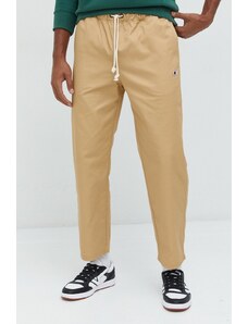 Kalhoty Champion pánské, béžová barva, jednoduché, 216544-TTP