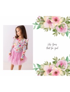 Dívčí květovaný top s kanýrkem | Lily Grey