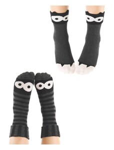 Denokids Monster Gray Boys 2-Pack Socket Socks Set