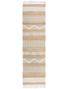 Flair Rugs koberce Kusový koberec Jubilant Medina Jute Natural/Ivory - 60x230 cm