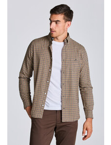 KOŠILE GANT D1. REG GINGHAM TWILL SHIRT hnědá S