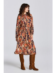 ŠATY GANT D2. PAISLEY BOATNECK DRESS oranžová 36