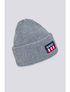 ČEPICE GANT UNISEX. RETRO SHIELD BEANIE šedá None