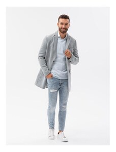 Ombre Clothing Pánský kabát JOSHUA šedý