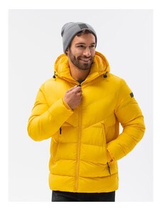 Ombre Clothing Pánská zimní bunda EMIL žlutá