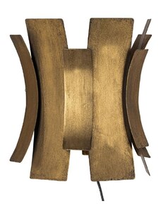 Hoorns Mosazné kovové nástěnné svítidlo Jermaine 27 cm
