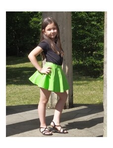 Dívčí zelená kolová sukně Barunka 128-152