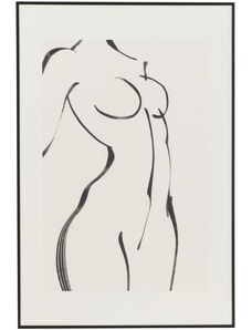 Bílý obraz J-Line Wahine 90,5 x 60 cm