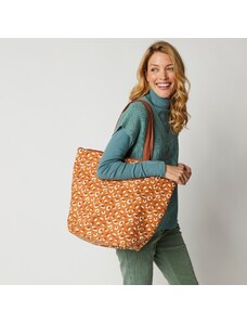 Blancheporte Plátěná taška z bavlny s potiskem Savana karamelová 50x40x23 cm