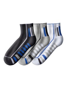 Blancheporte Sada 3 párů sportovních ponožek Quarter šedá+bílá+černá 47/50