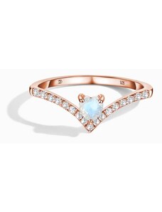 Royal Exklusive Royal Fashion prsten 14k zlato Vermeil GU-DR20232R-ROSEGOLD-MOONSTONE-TOPAZ