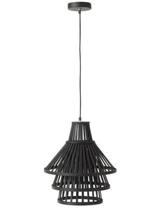 Černé bambusové závěsné světlo J-Line Ryssa 42 cm