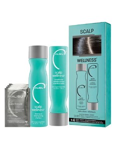 Malibu C Scalp šampon 266 ml + kondicionér 266 ml + Malibu Scalp Therapy kúra 4 x 5 g dárková sada