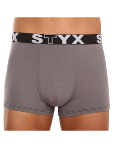 Pánské boxerky Styx sportovní guma tmavě šedé (G1063)