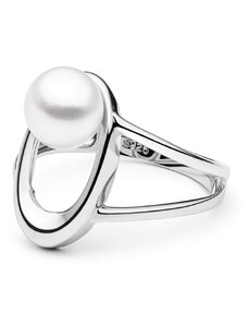 Stříbrný prsten s bílou sladkovodní Gaura perlou Planet Shop
