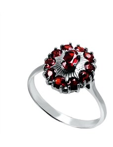 Stříbrný prsten s Granátem Planet Shop