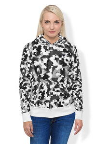 UTOPY Dámská sportovní mikina Art of Camo Black na zip