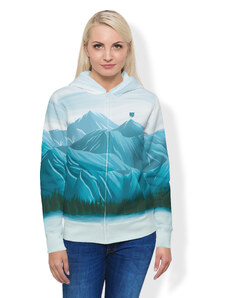 UTOPY Dámská sportovní mikina Winter Mountains fullprint na zip