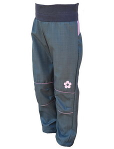 Kukadloo Letní softshellové kalhoty - šedo-růžové