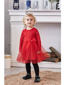 Divčí šaty červené Elena