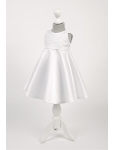MK MARYLA Dívčí šaty na křtiny/svatbu bílé Růženka MK3