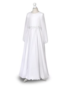 Dívčí bílé šaty "mušelín" Emma XS K02 BZ - 118