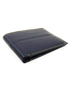 Tmavě modrá kožená pánská peněženka Solveig